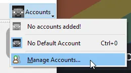 add account dropdown from prism launcher